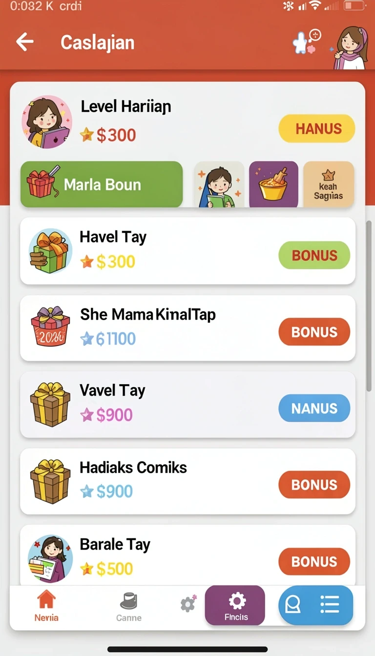 Halaman katalog dengan daftar aplikasi yang tersusun rapi.